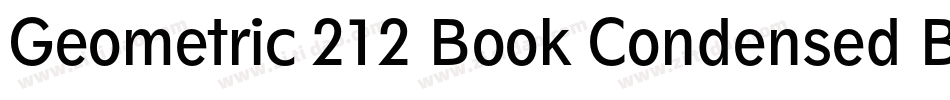 Geometric 212 Book Condensed BT字体转换